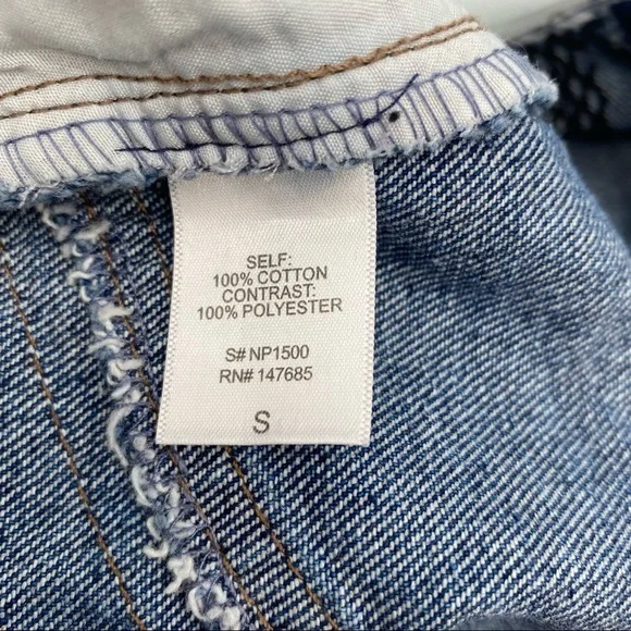 NUDE High Waist Distressed Cheeky Shorts, Size Small - Picture 9 of 11